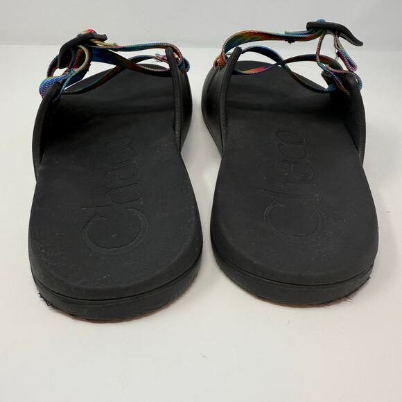 Chaco Chillos Slide Sandals Men's 11 Rainbow Tie Dye Comfort Sandal Hippie Boho - Picture 7 of 9